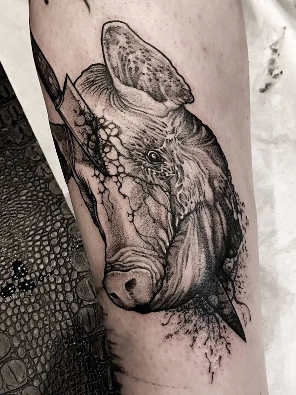 Horror tattoo by Jean Choir in Marseille