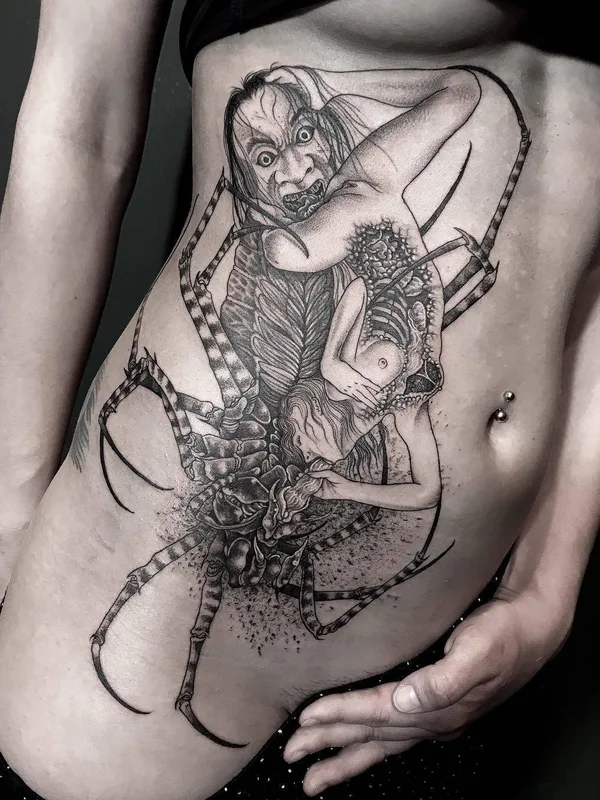 Horror tattoo by Jean Choir in Marseille