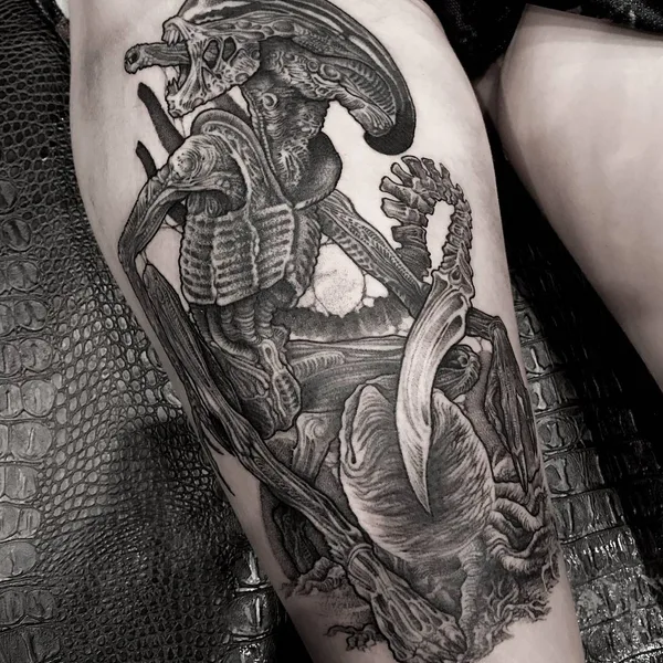 Хоррор tattoo by Jean Choir in Marseille