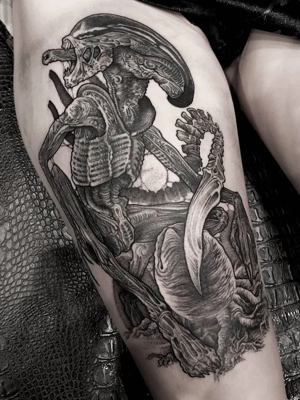 Horror tattoo by Jean Choir in Marseille