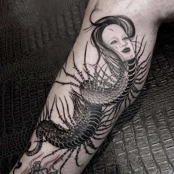 Хоррор tattoo by Jean Choir in Marseille