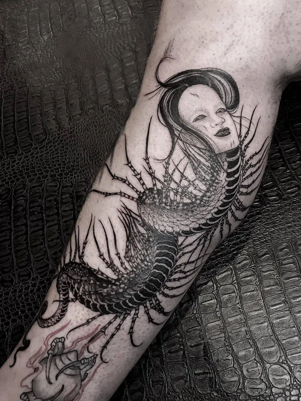 Horror tattoo by Jean Choir in Marseille