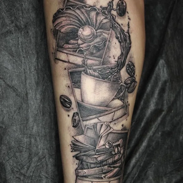 Graphic tattoo by Павел Ворон in Moscow