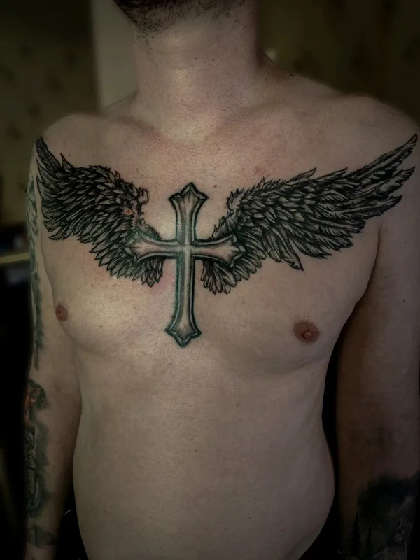 male black and grey black and grey татуировка на chest #59910 | Тату мастер Антон Панков
