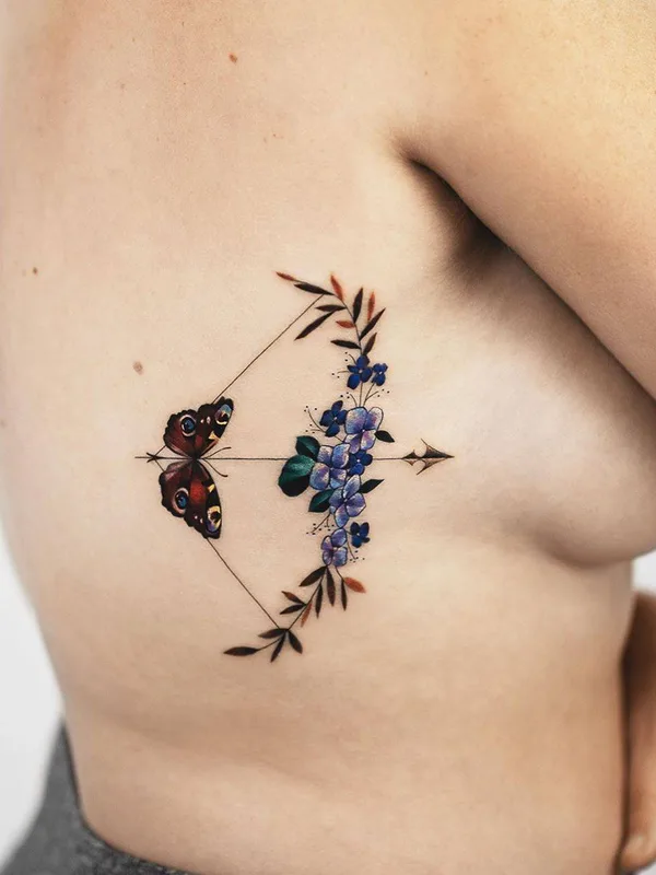 female color illustrative 타투 부위 ribcage #34115 | 타투이스트 Rey Jasper