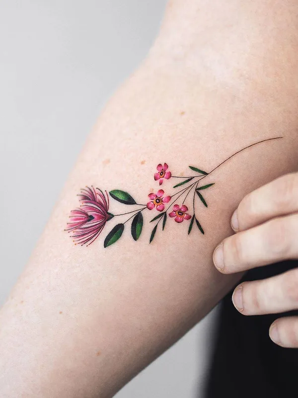 female color botanic 타투 부위 forearm #34122 | 타투이스트 Rey Jasper