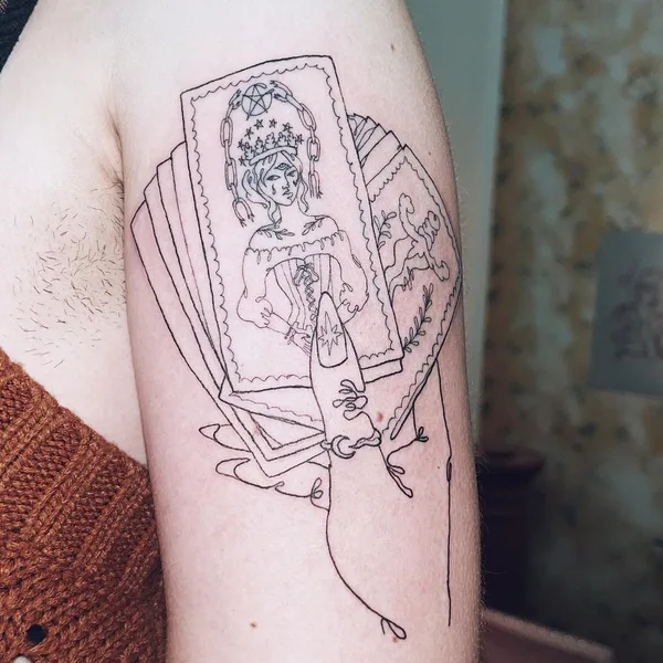 Fine Line tattoo by Mira Mariah in New York City