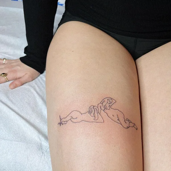 Fine Line tattoo by Mira Mariah in New York City