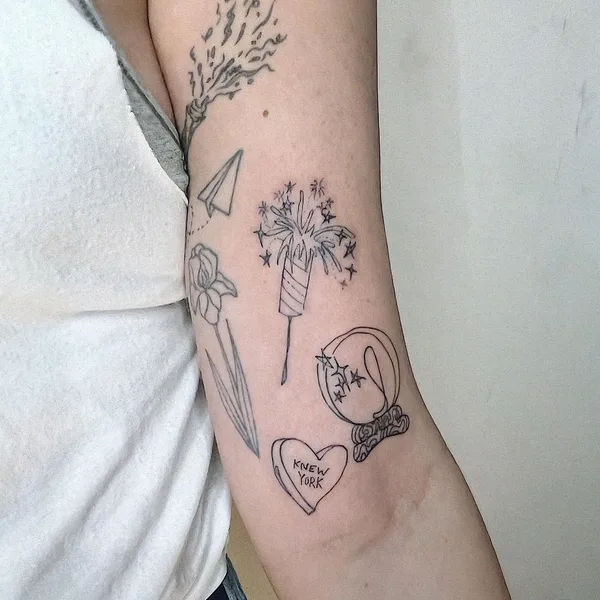 Fine Line tattoo by Mira Mariah in New York City