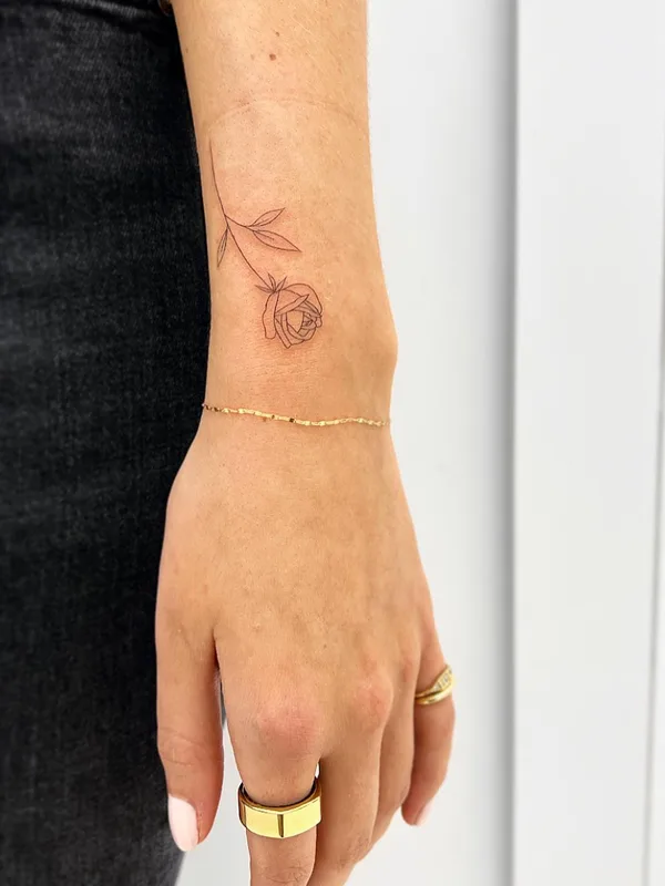 female black fineline tattoo on wrist #63361 | Tattoo Artist Carla R