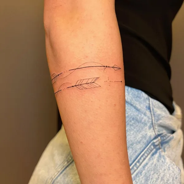 Fine Line tattoo by Carla R in New York City