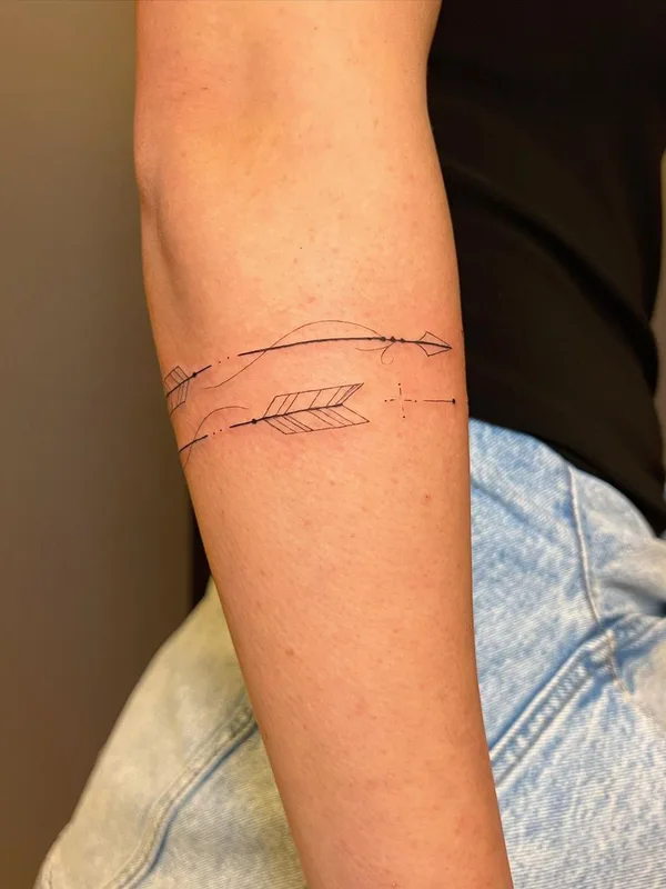 black linework tattoo on forearm #63350 | Tattoo Artist Carla R