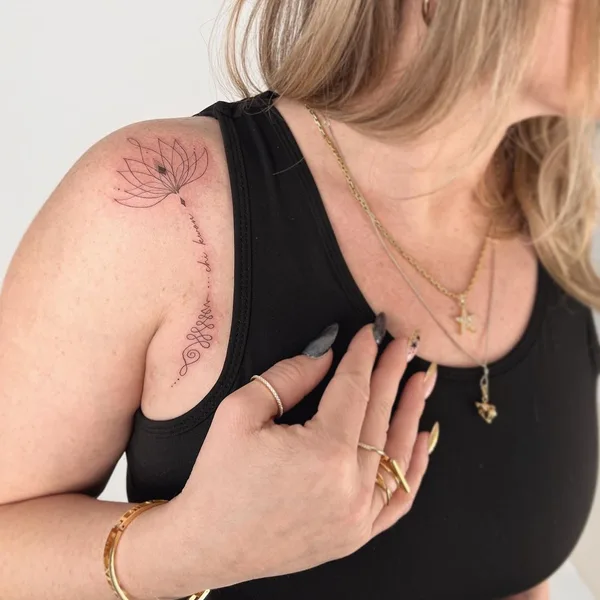 Fine Line tattoo by Carla R in New York City