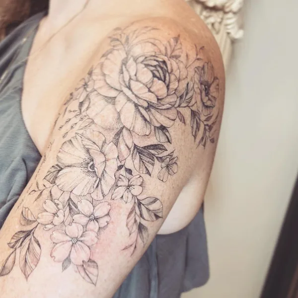 Fine Line tattoo by Carla R in New York City