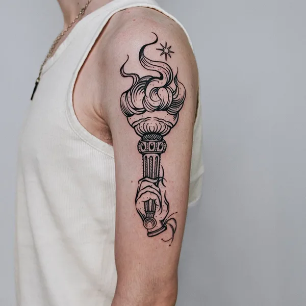 engraving tattoo by myrkur_tattoo in Oslo
