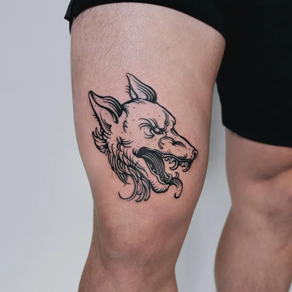 engraving tattoo by myrkur_tattoo in Oslo
