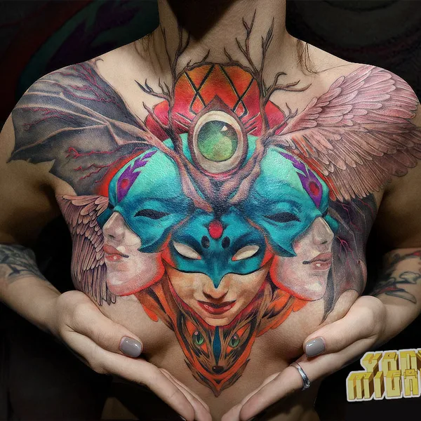 Watercolor tattoo by Яна Мигами in Moscow