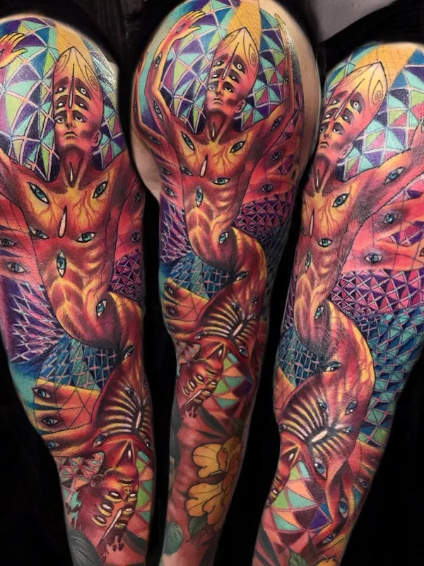color surrealism tattoo on full sleeve #38754 | Tattoo Artist Leonardo_tattoos