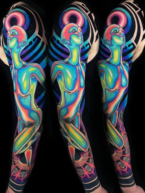 color surrealism tattoo on full sleeve #38744 | Tattoo Artist Leonardo_tattoos