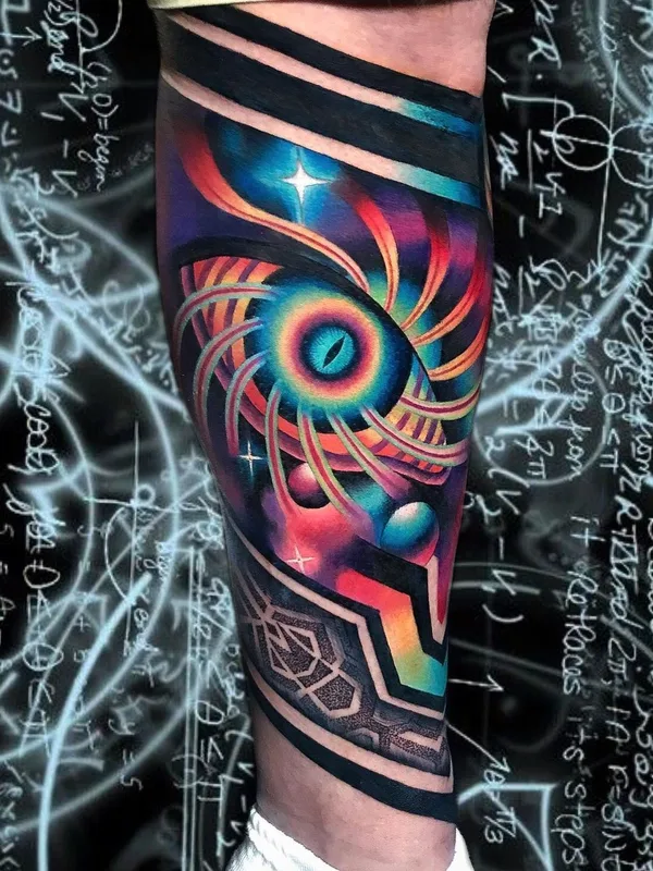 color abstract tattoo on forearm #38753 | Tattoo Artist Leonardo_tattoos