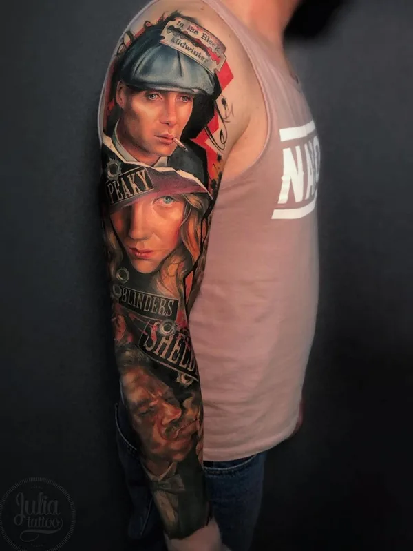color realism tattoo auf full sleeve #52558 | Tätowierer Julia Prozorova
