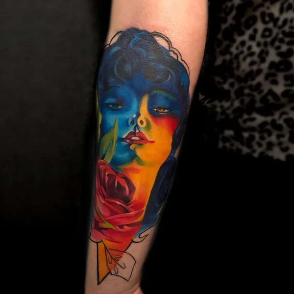 Watercolor tattoo by Julia Prozorova in Ростов-на-Дону