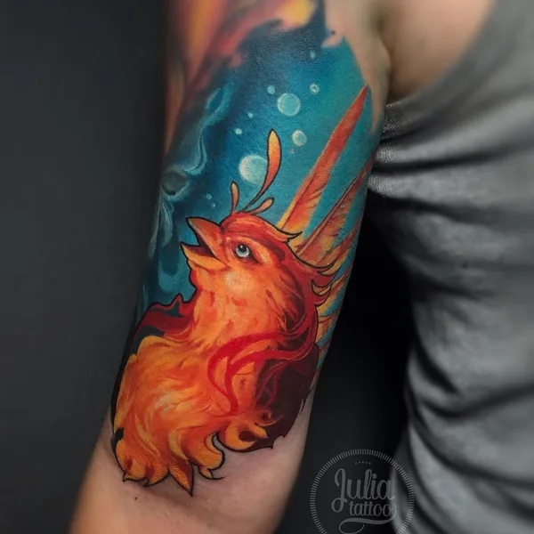 Watercolor tattoo by Julia Prozorova in Ростов-на-Дону