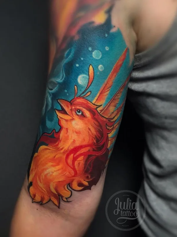 color illustrative tattoo auf forearm #52556 | Tätowierer Julia Prozorova
