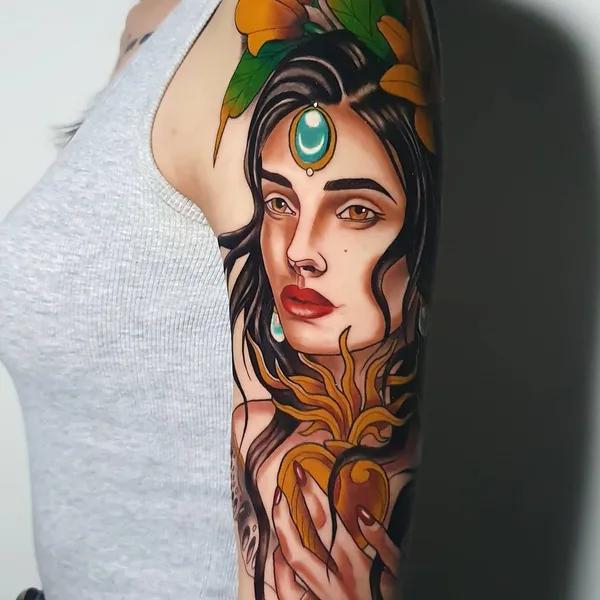 Neo Traditional tattoo by Katia Ink in Ростов-на-Дону