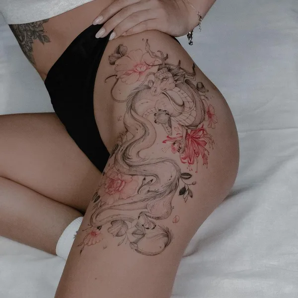 Fine Line tattoo by Юлия Равинских in Ростов-на-Дону