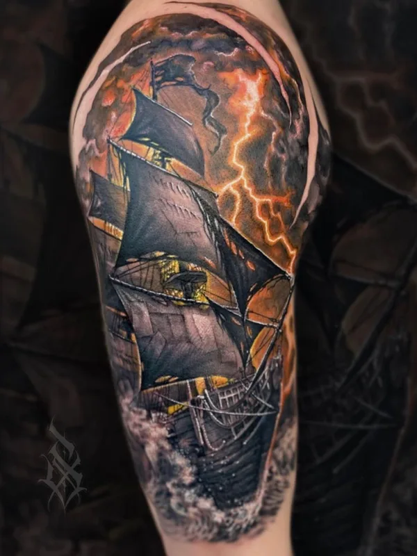 color realism tattoo auf upper arm #52664 | Tätowierer Юрий Симакин