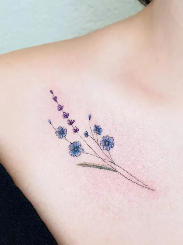 female color fineline татуировка на shoulder blade #52698 | Тату мастер Эвелина @evelina_lem_tattoo