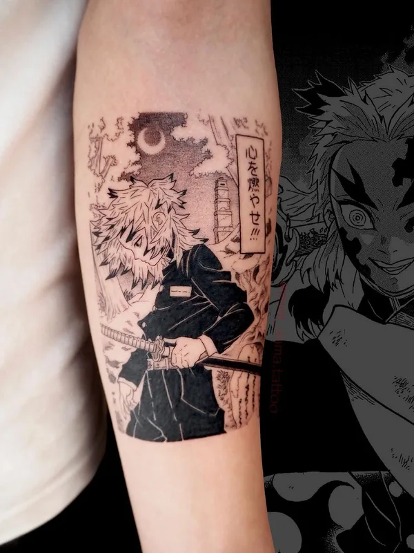 black anime 타투 부위 forearm #53945 | 타투이스트 Mimi Sama 