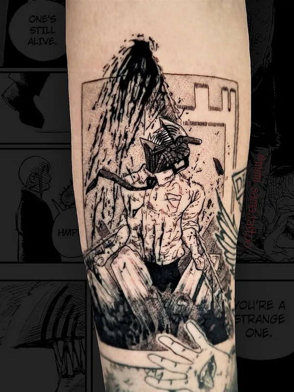 black and grey anime 타투 부위 forearm #53943 | 타투이스트 Mimi Sama 