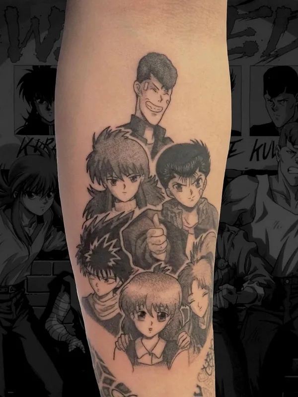 black and grey anime 타투 부위 forearm #53947 | 타투이스트 Mimi Sama 