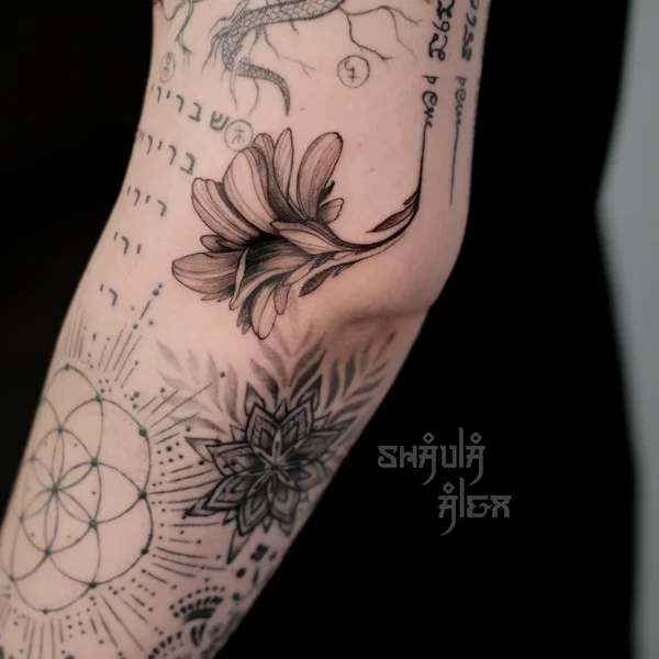 Graphic tattoo by Alex Shaula in Ростов-на-Дону