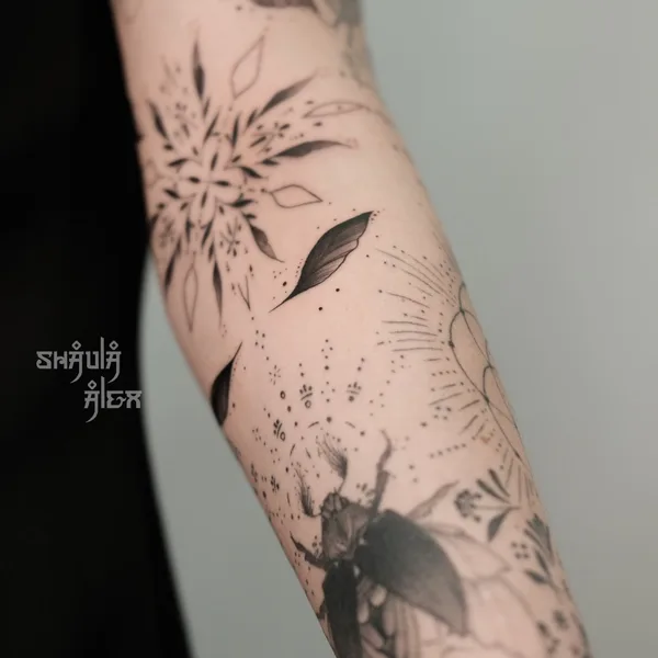 Graphic tattoo by Alex Shaula in Ростов-на-Дону