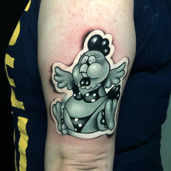 New School tattoo by Luke Cormier in Sydney