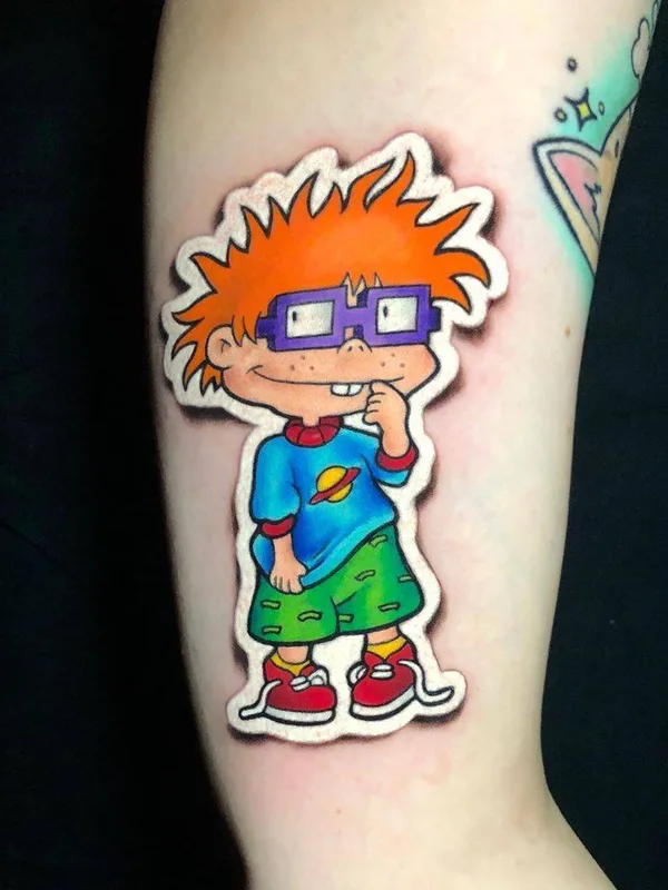 color cartoon 纹身 在 forearm #30793 | 纹身师 Luke Cormier