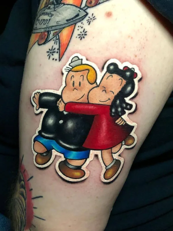 color cartoon 纹身 在 forearm #30790 | 纹身师 Luke Cormier
