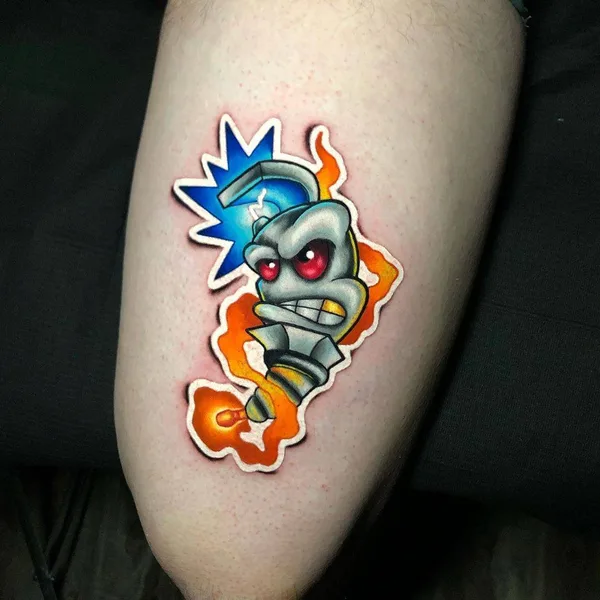 New School tattoo by Luke Cormier in Sydney