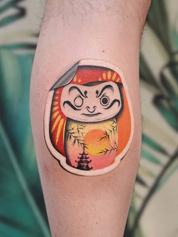 color japanese tattoo on calf #30810 | Tattoo Artist Sku Plux