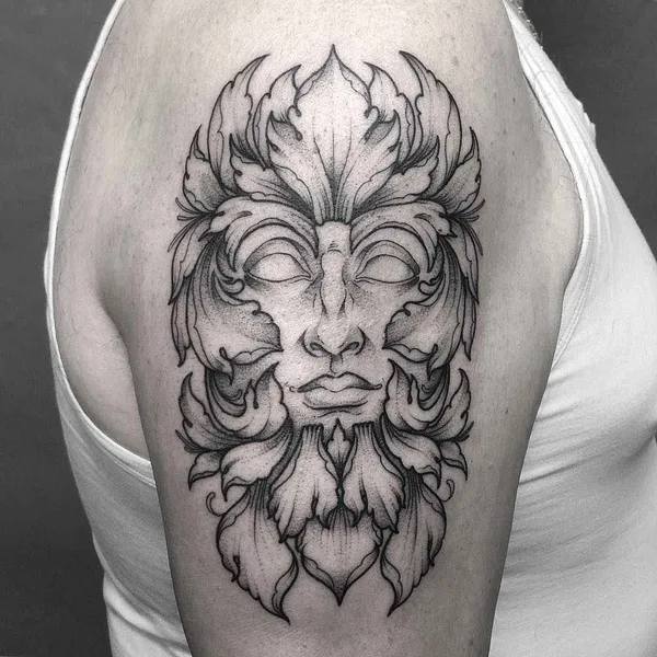 Linework tattoo by Lozzy Bones
