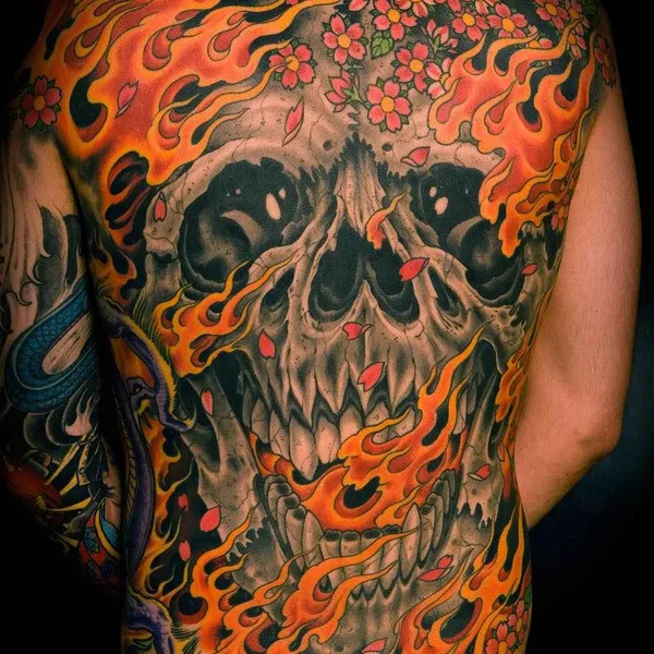 Traditional tattoo by Mike Rubendall
