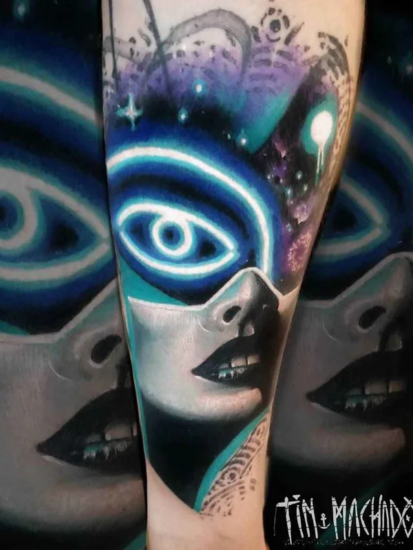color surrealism tattoo auf forearm #15826 | Tätowierer Tin Machado