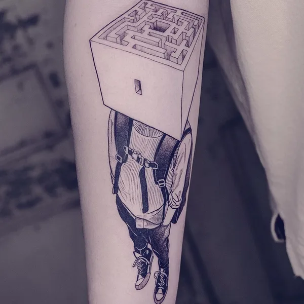 Сюрреализм tattoo by Serena Caponera in Rome
