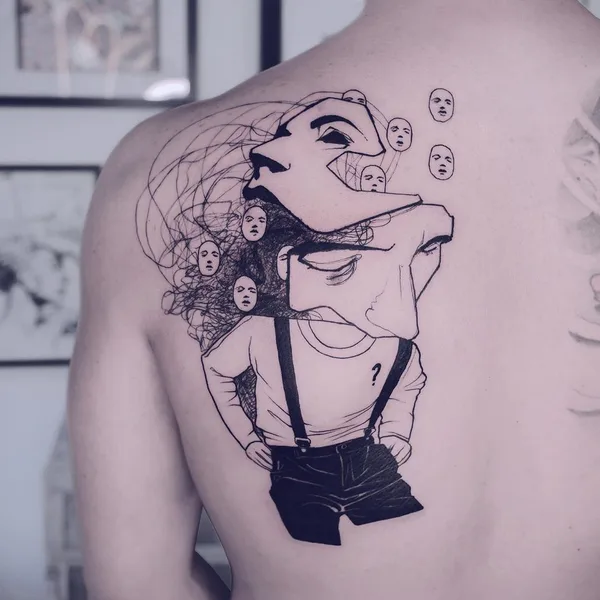 Сюрреализм tattoo by Serena Caponera in Rome