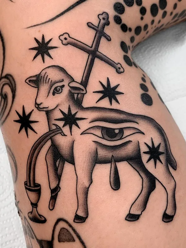 black and grey blackwork tattoo on forearm #41557 | Tattoo Artist Арсений Божинов