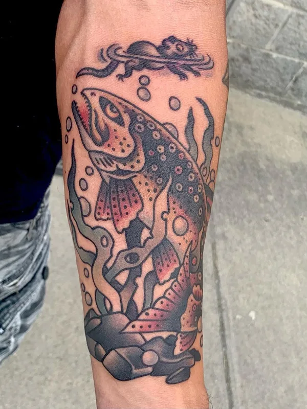 color traditional Tatuaggio su forearm #57705 | Tatuatore Paul Anderson