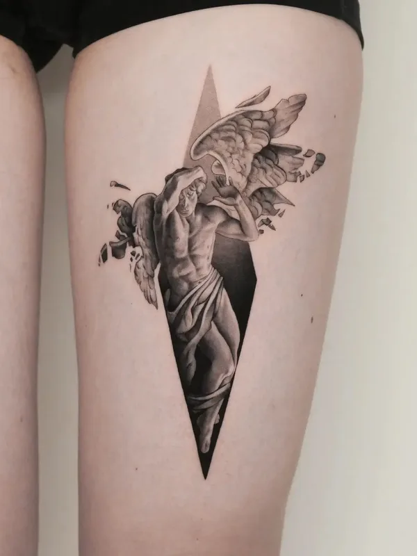 black and grey realism 타투 부위 thigh #57728 | 타투이스트 Thommesen Ink
